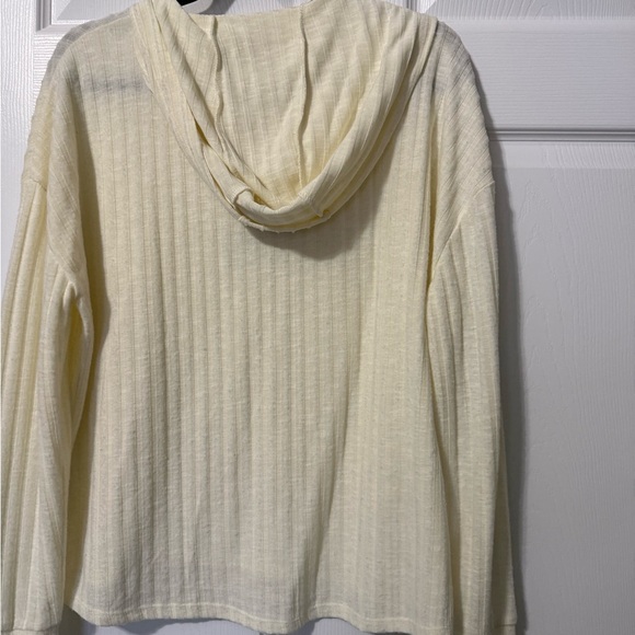 Chaser NWT Cream V-Neck Hoodie- S - Picture 6 of 6